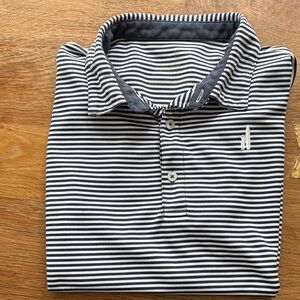 Johnnie-O striped prep formance shirt. Like new.